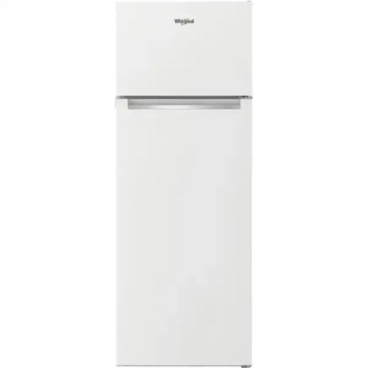 Frigorifero Whirlpool bianco con congelatore superiore e design semplice ed elegante