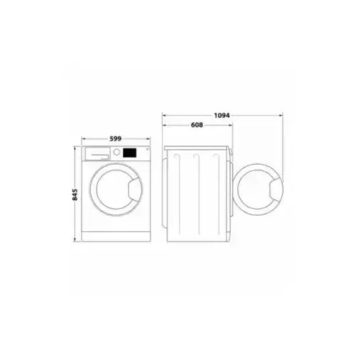 WHIRLPOOL LAVATRICE 9KG 6°SENSOINVER/VAPORE A-30% 1400G W7X 89 SILENCE - Lavatrici - TecnoRoyal