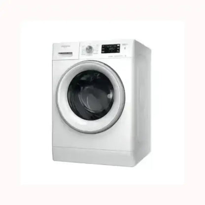 Lavatrice WHIRLPOOL bianca con carica frontale e pannello di controllo digitale
