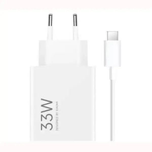 Caricatore rapido Xiaomi da 33W con cavo USB tipo C bianco per accessori telefonia