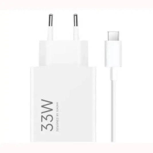Caricatore rapido Xiaomi da 33W con cavo USB tipo C bianco per accessori telefonia