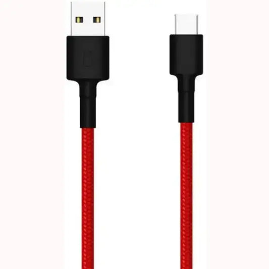 Cavo di ricarica Xiaomi rosso con connettore USB e USB-C per accessori telefonia