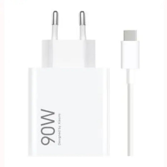 Caricatore rapido Xiaomi Hypercharge da 90W con cavo USB-C bianco per accessori telefonia