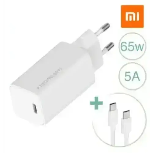 Xiaomi Mi Charge Type-C Fast Charge 65W GaN Tech + Cavo 1m USB-C Accessori telefonia