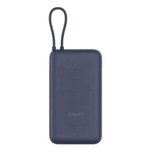 Xiaomi Powerbank portatile blu con design compatto e cavo integrato per ricaricare dispositivi mobili