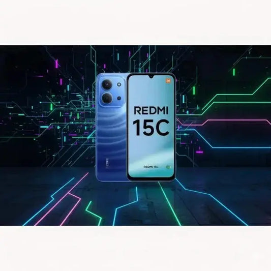 Smartphone Xiaomi Redmi 15c con display luminoso e design elegante in blu