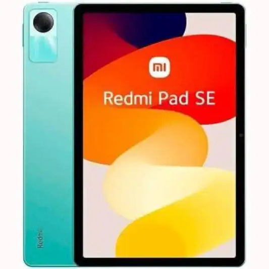 Tablet Xiaomi Redmi Pad SE colore verde acqua con schermo grande cornici sottili e fotocamera posteriore