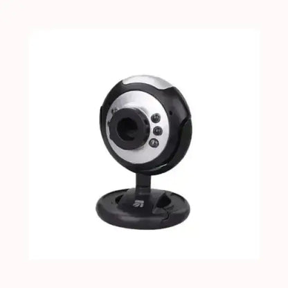 WEBCAM Xtreme rotonda nera e argento con base stabile e lenticola centrale
