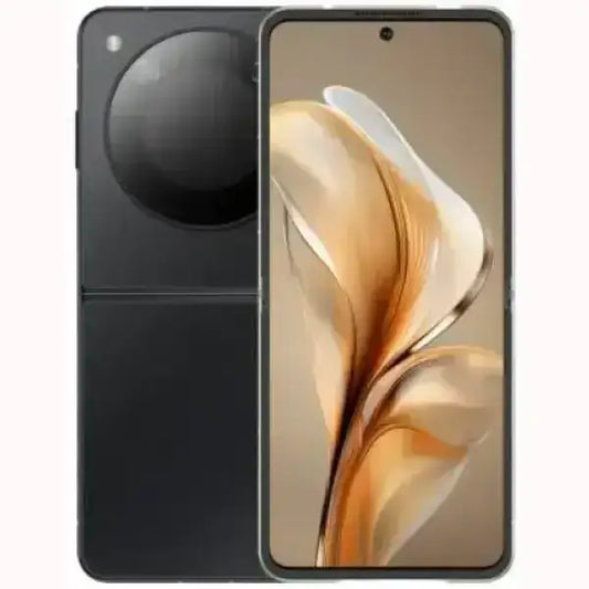 Smartphone ZTE Nubia nero con grande fotocamera posteriore circolare e schermo full display