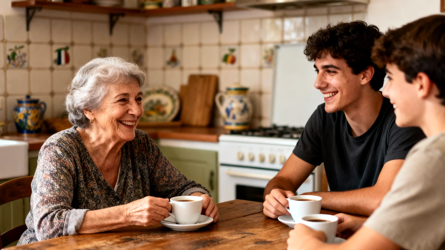 La nonna desidera costruire un rapporto più profondo con i nipoti giovani adulti, ma trova difficile dedicare momenti significativi e di qualità insieme a causa dei loro impegni lavorativi, della distanza geografica o della routine quotidiana che lascia poco spazio alla connessione emotiva autentica."