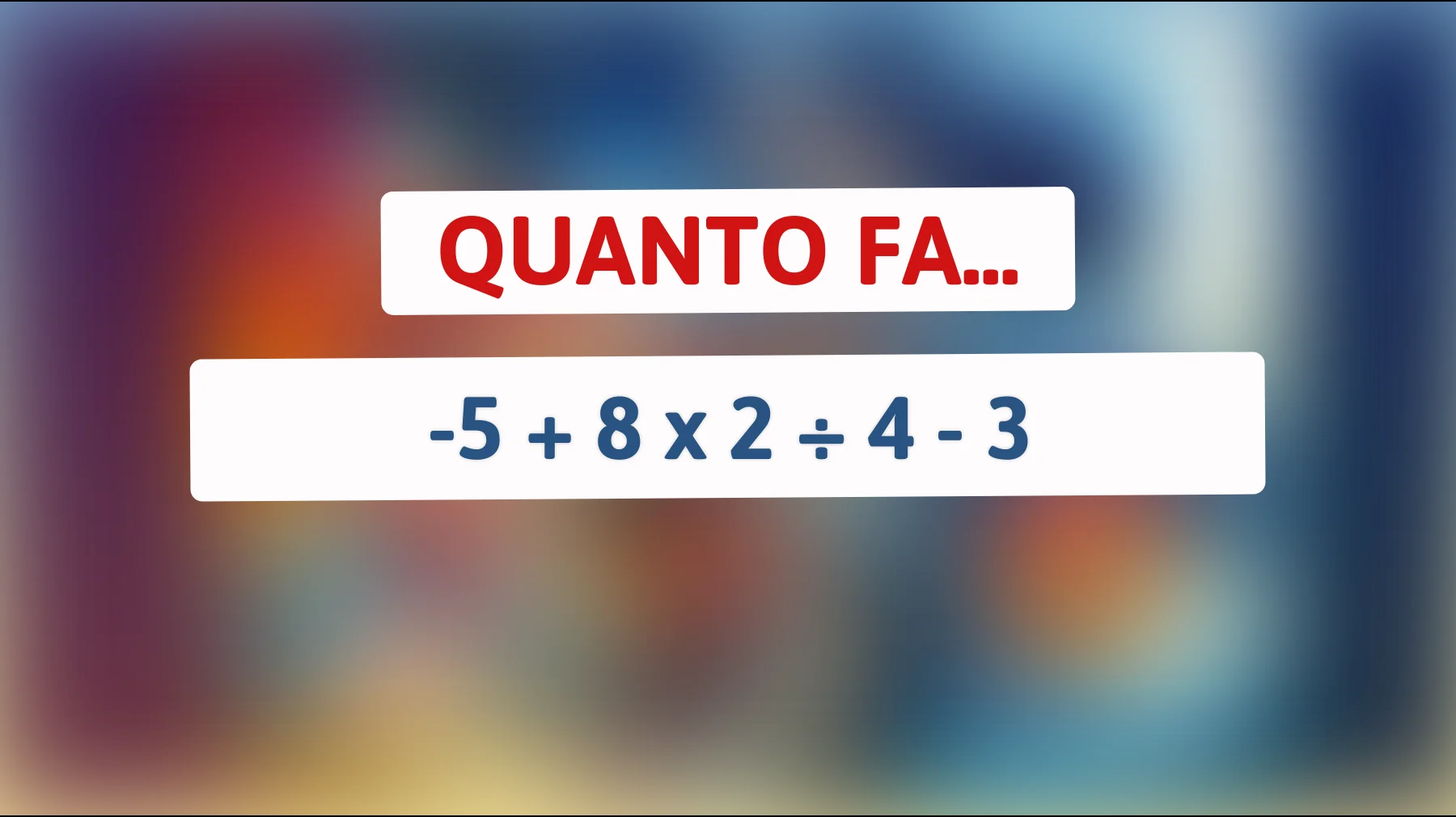 "Rispondi a questo enigma e dimostra di essere un vero genio matematico: la soluzione sconvolgerà la tua mente!""
