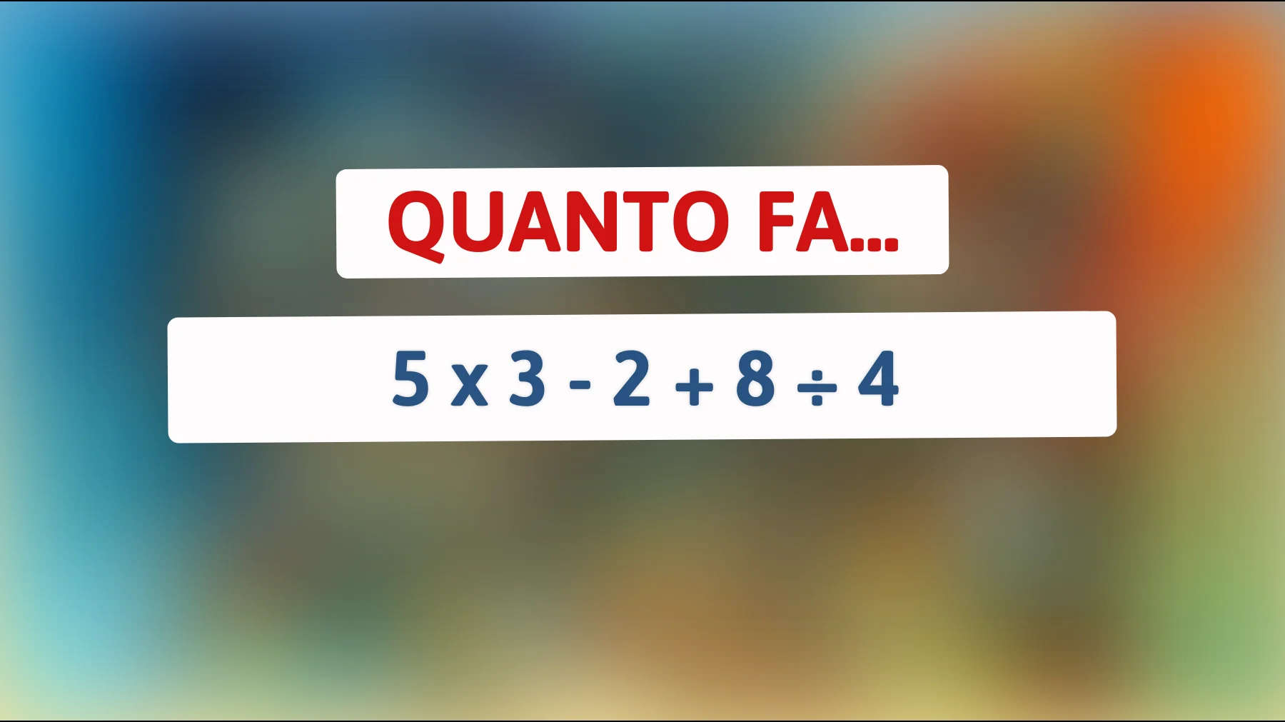 "Solo il 2% Riesce a Risolvere Questo Enigma Matematico: Sei Tra i Cervelli Eccezionali?""