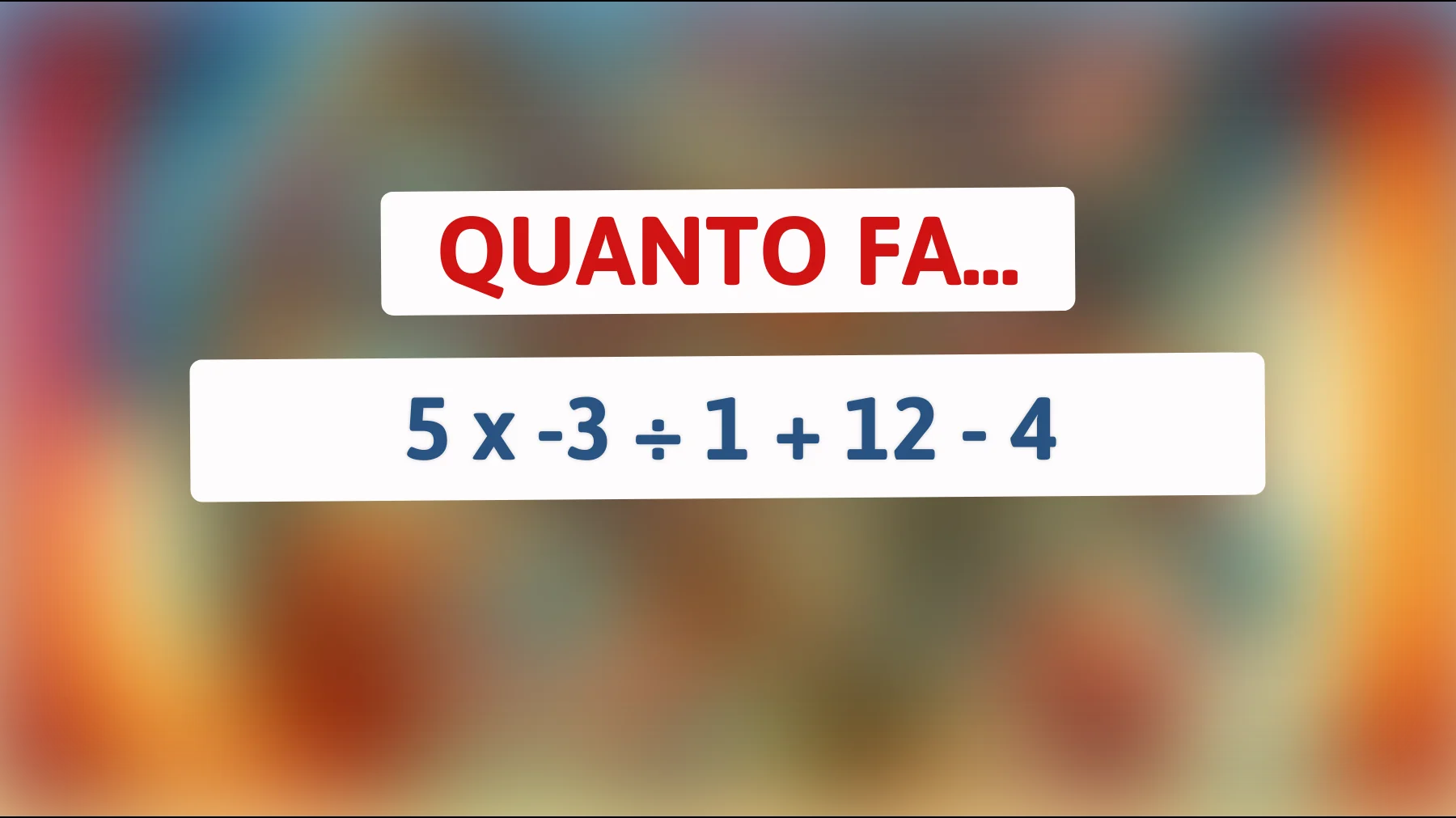 Solo un genio scoprirà la soluzione nascosta dietro questa semplice equazione! Sei all'altezza della sfida?"
